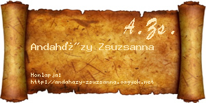 Andaházy Zsuzsanna névjegykártya